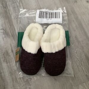 Brown And White Memory Foam Slippers
